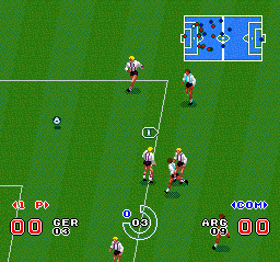 Super Cup Soccer (Japan) In game screenshot
